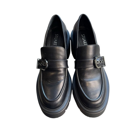 Stuart Weitzman Black Maverick SoHo loafers Chunky Platform 6 - Picture 3 of 12